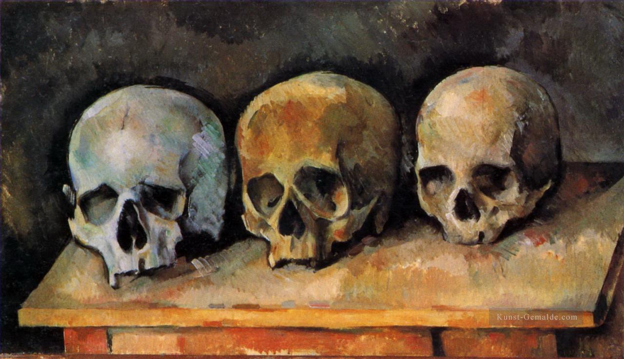 Die drei Schädel Paul Cezanne Ölgemälde
